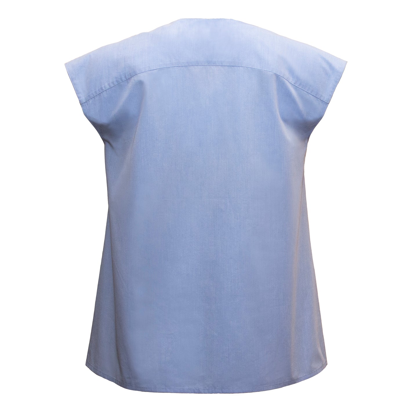 JNK HALEY Notch Bib Popover - Cool Blue Poplin