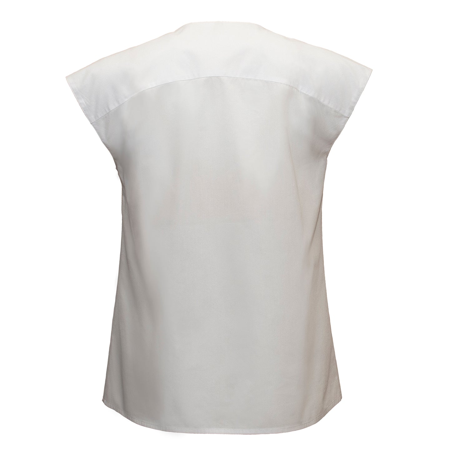 JNK HALEY Notch Bib Popover - White Poplin