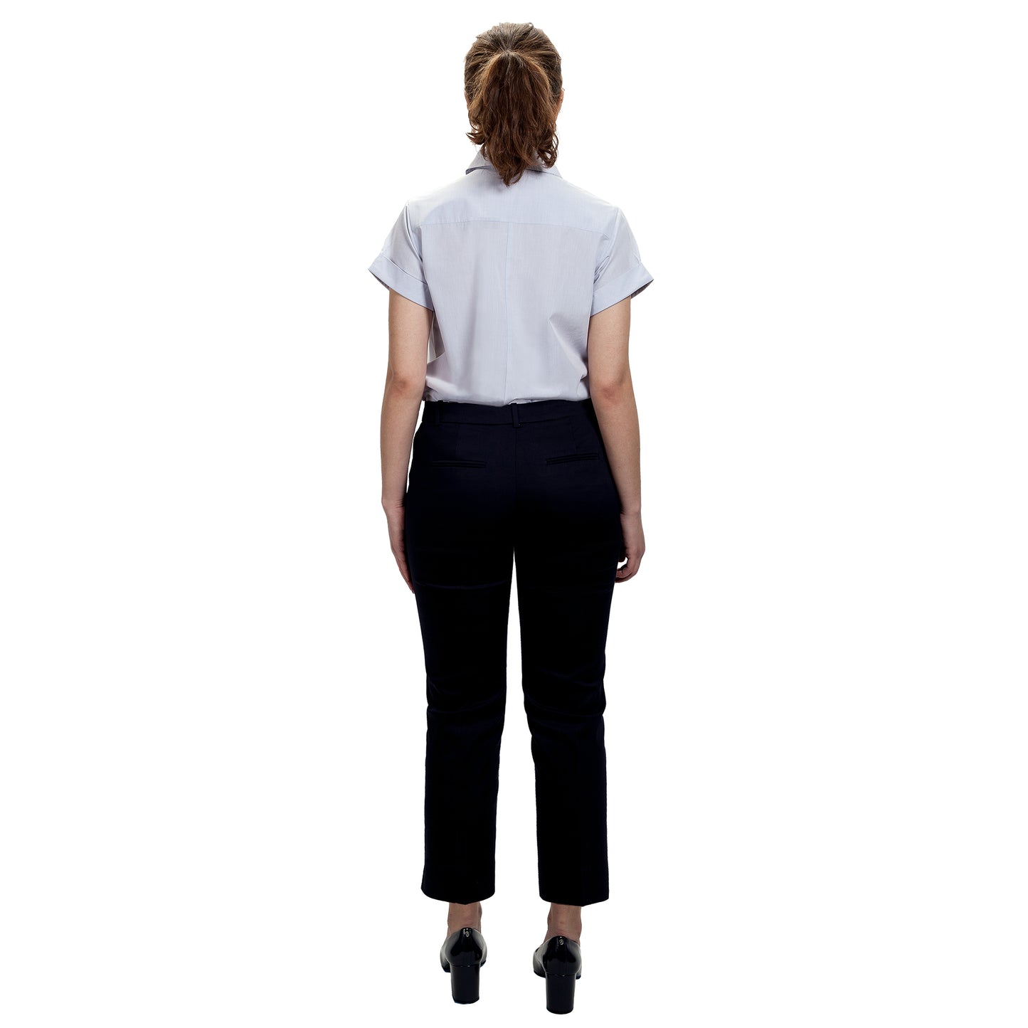 JNK DYLAN Cuffed Short Sleeve Popover - Dove Gray Poplin