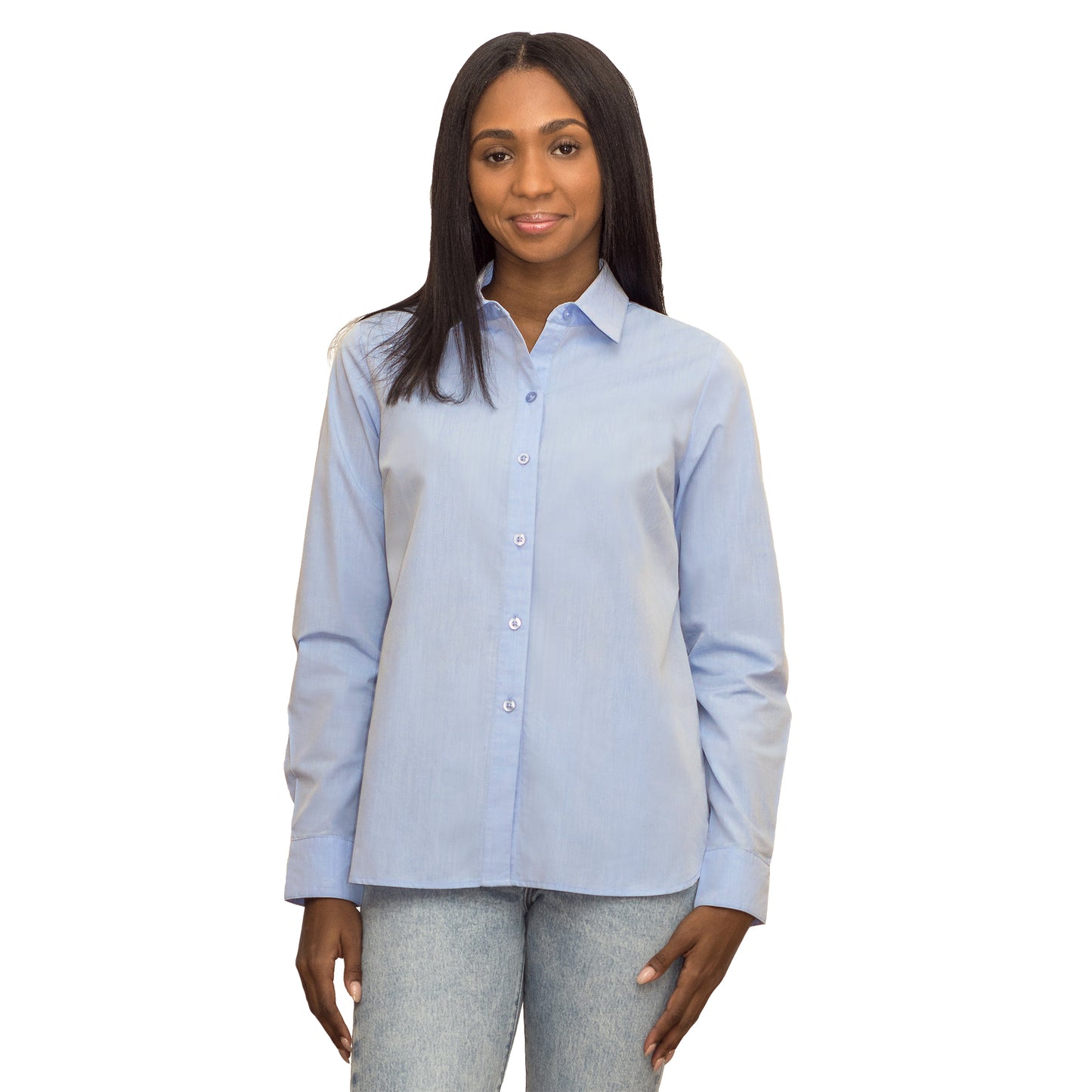 JNK SLOAN Fitted Long Sleeve Classic Shirt - White Clip Dot Poplin