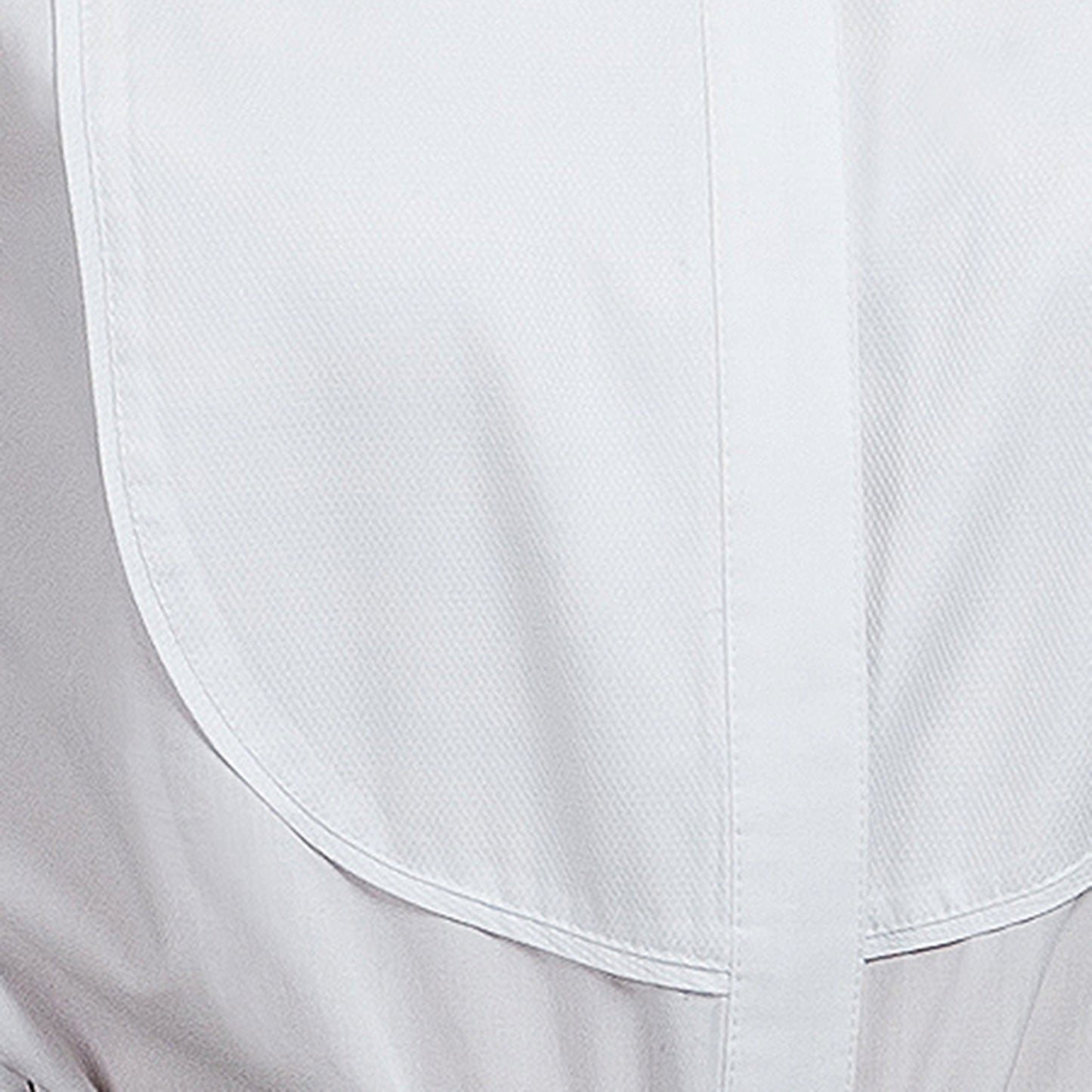 JNK BRONTE Banded Collar Tuxedo Shirt - Solid White Poplin