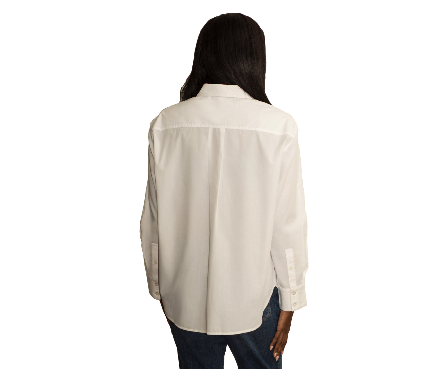 JNK THEO Boyfriend Shirt - Solid White Poplin