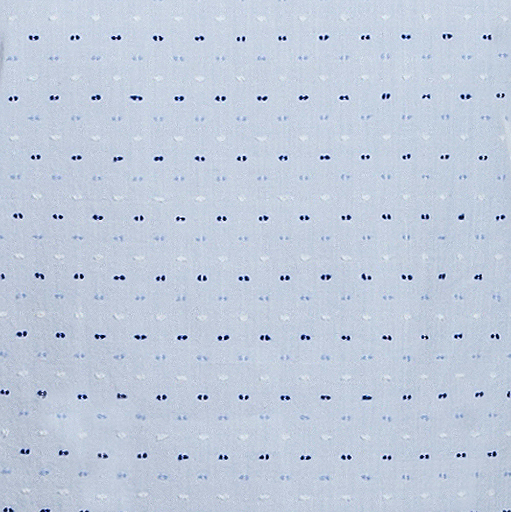 JNK SLOAN Fitted Long Sleeve Classic Shirt - Sky Blue Clip Dot Poplin