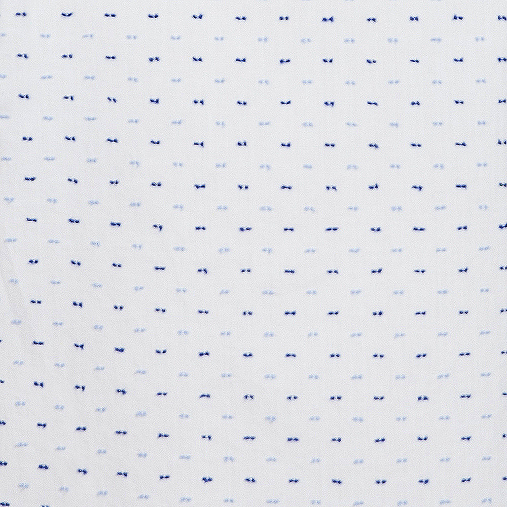 JNK SLOAN Fitted Long Sleeve Classic Shirt - White Clip Dot Poplin