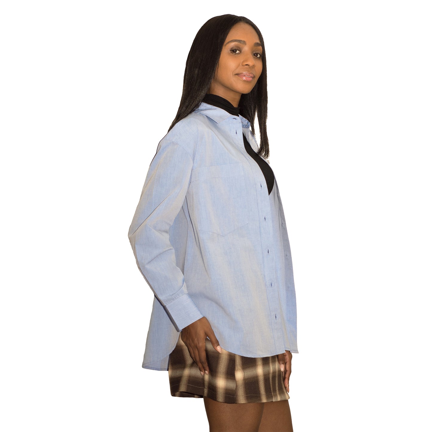 JNK  THEO  Boyfriend Shirt - Cool Blue Poplin